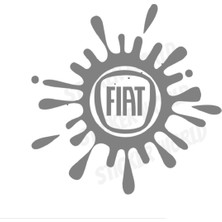 Sticker World Sıçramış Boya Desenli Fiat Sticker 13*13 cm