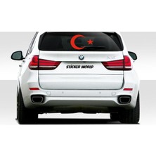 Sticker World Ay Yıldız Sticker 20*14 cm Kırmızı