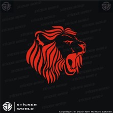 Sticker World Aslan Sticker 20*20 cm Kırmızı