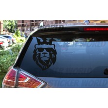 Sticker World Aslan Sticker 25*15 cm Siyah