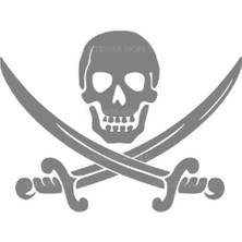 Sticker World Kılıçlı Korsan Sticker