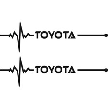 Sticker World Toyota Nabız Sticker 20 cm 2 Adet