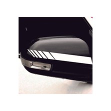 Sticker World Beyaz Yan Ayna Şerit Sticker Sağ-Sol 20*3 cm