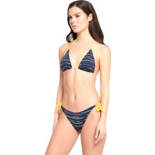 Too Salty Swimwear Kadın Sarı Çizgili Üçgen Bikini Takımı 23S111ST