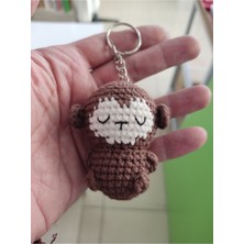 Trendo Gurumi Amigurumi Mini Maymun  Anahtarlık Oyuncak ( 6 cm - 1 Adet )