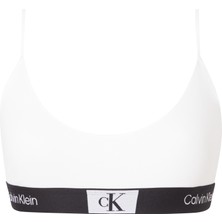 Calvin Klein Kadın Marka Logolu Elastik Bantlı Günlük Kullanıma Uygun Beyaz Spor Sütyeni 000QF7216E-100