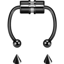 Paslanmaz Çelik Burun Fake Piercing Septum Mıknatıslı ECP01