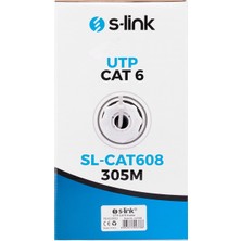 S-Link Sl-Cat608 Cat6 24Awg Cca 305Mt Kablo