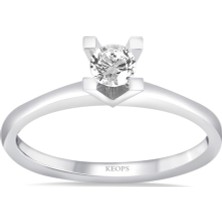 Keops Pırlanta G Renk 0.20 Karat Pırlanta Tektaş Yüzük