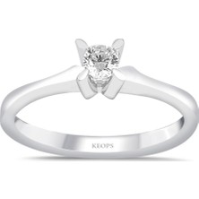 Keops Pırlanta G Renk 0.15 Karat Pırlanta Tektaş Yüzük