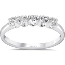 Keops Pırlanta G Renk 0.35 Karat Pırlanta Beştaş Yüzük