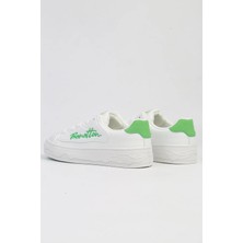 Benetton Platform Beyaz-Yeşil Kadın Ayakkabı BNI-10102