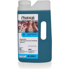 Photoink Kyocera Kafalar Için 1000 ml Mavi Cyan Tekstil Mürekkep (T-Ktp)