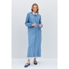 Nihan Bağcık Detaylı Tencel Pardesü  Buz