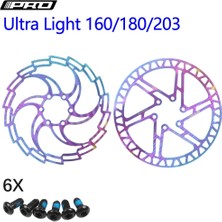 Liangduo Shop 180MM Model 1 Stil Iııpro Bisiklet Disk Fren Yağı Kaygan Paslanmaz Çelik Mtb Yol Bisikleti Gökkuşağı Hafif 6 Cıvata G3 Merkez Rotor Ipro (Yurt Dışından)