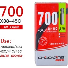 Liangduo Shop 700 38-45C Av 33 mm Stili Dayanıklı Standart Iç Tüp Fransız Valf Bisiklet Lastiği Yol Bisikleti Döngüsü Butil Kauçuk Fv 80LLLL Lastik (Yurt Dışından)