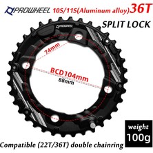 Liangduo Shop 22-36T Stili Için 36T Al Prowheel Mtb Bcd Çift Aynakol 2* Hız Bisiklet Zinciri Yüzük Dağ Bisikleti Aynakol Mtb Aynakol (Yurt Dışından)