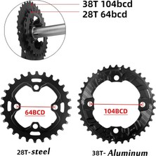Liangduo Shop 22-36T Stili Için 36T Al Prowheel Mtb Bcd Çift Aynakol 2* Hız Bisiklet Zinciri Yüzük Dağ Bisikleti Aynakol Mtb Aynakol (Yurt Dışından)