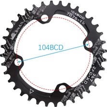 Liangduo Shop Kırmızı Stil 44T Snaıl Aynakol 104BCD Yuvarlak T Diş Dar Geniş Ultralight Mtb Dağ Bisikleti 104 Bcd Zincir Halkası (Yurt Dışından)