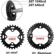 Liangduo Shop 26T SPFH590 Stili Prowheel Mtb Bcd Çift Aynakol 2* Hız Bisiklet Zinciri Yüzük Dağ Bisikleti Aynakol Mtb Aynakol (Yurt Dışından)