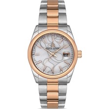 David Guner Takvimli Gümüş Kadranlı Kadın Kol Saati