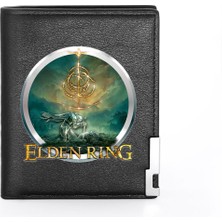 Kecilila Yeni Gelenler Moda Elden Ring Tema Baskı Deri Cüzdan Erkek Kadın Billfold Ince Kredi Kartı/kimlik Sahipleri Kısa Çantalar (Yurt Dışından)