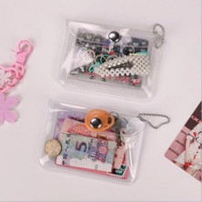 Kecilila Glitter Şeffaf Su Geçirmez Pvc Kart Sahibinin Mini Cüzdan Kız Sikke Çanta Dere (Yurt Dışından)