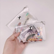 Kecilila Glitter Şeffaf Su Geçirmez Pvc Kart Sahibinin Mini Cüzdan Kız Sikke Çanta Dere (Yurt Dışından)