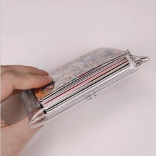 Kecilila Glitter Şeffaf Su Geçirmez Pvc Kart Sahibinin Mini Cüzdan Kız Sikke Çanta Dere (Yurt Dışından)