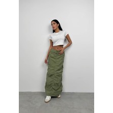 Black Fashion Büzgü Detay Maxi Etek