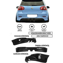 Woodhub Volkswagen Golf 5  Uyumlu R32 Arka Ek (Plastik)