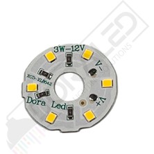 Dora Led 12Volt 3Watt Smd 2835Ledli Led Modül Gün Işığı 10mm Delik Çaplı 12V 3W Avize Ledi 30mm(3 Adet)