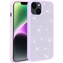 Teleplus Apple iPhone 13 Kılıf Diamond Parlak Taşlı Ston Kapak Silikon Lila