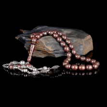 Tesbihsepetim Arpa Kesim Büyük Boy Usta El Işçiliği Kuka Tesbih 925 Ayar Gümüş Püsküllü