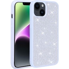 Teleplus Apple iPhone 13 Kılıf Diamond Parlak Taşlı Ston Kapak Silikon Mavi