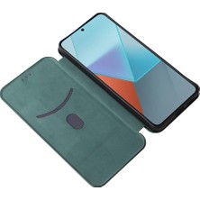 LR Joyful Xiaomi Redmi Note 13 Pro 5g Deri Kılıf Karbon Fiber Dokusu Kart Yuvaları (Yurt Dışından)