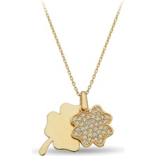 ÇGK KUYUMCULUK Yonca Kalpli Altın Kolye KLYCGK086