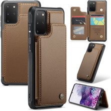 Seashell Digital Samsung Galaxy S20 Plus 4g/5g Case 5 Kart Yuvaları Telefon Kickstand Cover-Brown (Yurt Dışından)