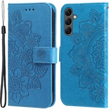 Seashell Digital Samsung Galaxy A25 5g Case Cüzdan Pu Deri+Tpu Anti-Fall Telefon Kapak Mavisi (Yurt Dışından)