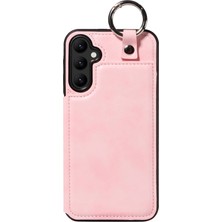 Seashell Digital Samsung Galaxy A24 4G/A25 5g Case Deri+Tpu Kart Tutucu Kickstand-Pink ile Telefon Kapağı (Yurt Dışından)