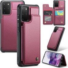 Seashell Digital Samsung Galaxy S20 Için Artı 4g/5g Case 5 Kart Yuvaları Telefon Kickstand Kapak-Kırmızısı (Yurt Dışından)