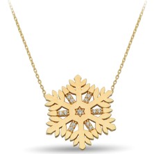 ÇGK KUYUMCULUK Kar Tanesi Altın Kolye KLYCGK099