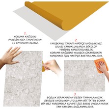 Tink Kendinden Yapışkanlı Gri Lekeli Desenli Pvc Panel 41X62 cm (12 Adet) 3 M²