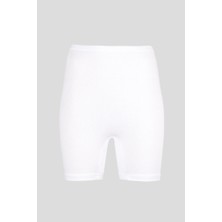 Ceylanoğlu 6'lı Bayan Likralı Katlamalı TAYT-282 Beyaz