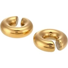 Heppii Chunky Earcuff Büyük Bombeli Earcuff Gold Renk