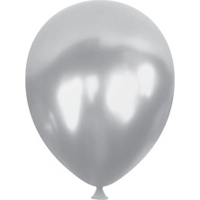 Kikajoy Eko Gümüş Metalik Balon 10" 100'LÜ