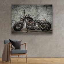 I Am Art Cam Tablo, Dekoratif Baskı Motosiklet Yatay Cam Tablo