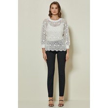 Guitar Cigarette Siyah Pamuklu Pantolon