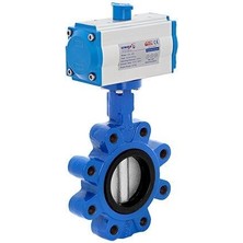 Unox Dn 40-11/2"çift Etkili Pnömatik Aktüatörlü Lug Tipi  Kelebek Vana Paslanmaz AISI304KLAPE