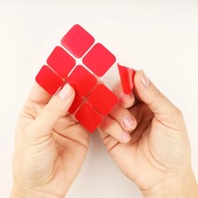 Miningaa 18 Adet Çift Taraflı Şeffaf Kırmızı Bant Güçlü Çift Taraflı Montaj Yapışkan Bant Kırmızı 25*25mm